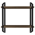 Raft pentru perete Arno, Tera Home, 45x15x47 cm, aluna/negru