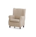 Husa fotoliu elastica bi-stretch, Iria, wing chair, bej C/1