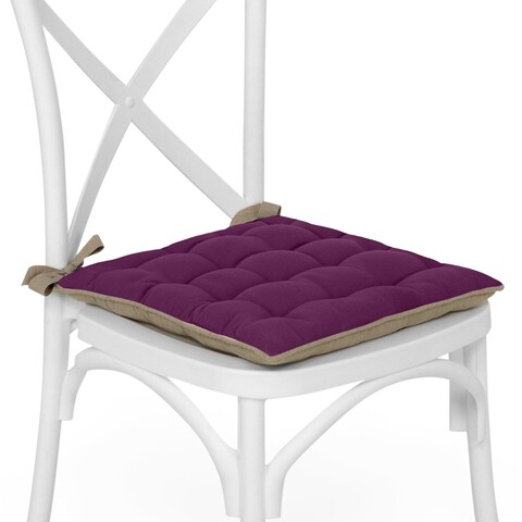 Perna pentru scaun Pouf 2, Decomex, 40x40x5 cm, bumbac, mov