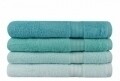 Set 4 prosoape de baie 70x140 cm, 100% bumbac, Hobby, aqua