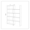 Biblioteca FLY170090, Gauge Concept, 140x22x180 cm, PAL, alb