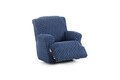 Husa fotoliu cu recliner elastica bi-stretch, Argos, albastru C/3