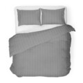 Lenjerie de pat King Size, Agnes, Homla, 3 piese, 200x220 cm, bumbac satinat/poliester, gri