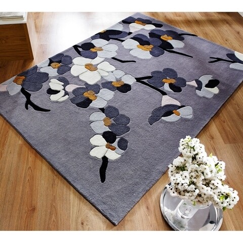 Covor Infinite Blossom Grey/Ochre 80X150 cm