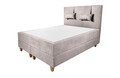 Pat matrimonial, Stockholm, Classic E, 160x200 cm, saltea tip Pocket, topper memory, Taupe