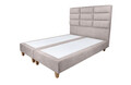 Pat matrimonial, Stockholm, Harmony E, 160x200 cm, saltea tip Pocket, topper memory, Taupe