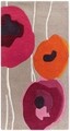 Covor Poppies Bedora,100x200 cm, 100% lana, rosu, finisat manual