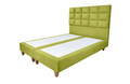 Pat matrimonial, Stockholm, Cubic E, 140x200 cm, saltea tip Pocket, topper memory, Verde