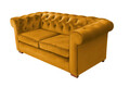 Canapea Oxford Chesterfield, 93x183x75 cm, 2 locuri, Mustard