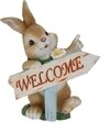 Decoratiune Welcome, 13.5x8x18.5 cm, polistone, multicolor