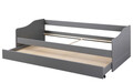 Pat multifunctional pentru o persoana, 90x200 cm, Malte, Inter Link, lemn, gri