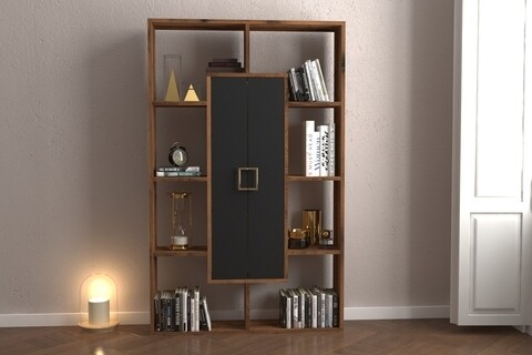 Biblioteca RF.004.004.134, Gauge Concept, 93x22x150 cm, PAL, aluna/negru