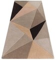 Covor Frame Bedora,100x200 cm, 100% lana, multicolor, finisat manual