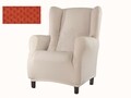 Husa fotoliu elastica bi-stretch, Sucre, wing chair, caramiziu C/9
