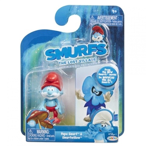 Set 2 figurine Papa Smurf si Smurfwillow