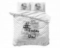 Lenjerie de pat pentru doua persoane Today is the Day White, Royal Textile,  100% bumbac