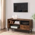 Comoda TV, Vasagle, 120 x 40 x 50 cm, PAL/otel, maro rustic
