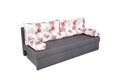 Canapea extensibila Alfi Grey 192x80x77 cm cu lada de depozitare, Roses Flower