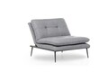 Fotoliu extensibil Martin Solo, Futon,130x90 cm, metal, gri