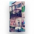 Prosop de baie si plaja Venice, Aglika, 70 x 140 cm, 70% bumbac, 30% microfibra, multicolor