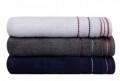 Set 3 prosoape de maini Beverly Hills Polo Club, 50x90 cm, 100% bumbac, alb/gri/bleumarin