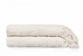 Set 2 prosoape de maini 50x90 cm, 100% bumbac, Saheser, Bağlamalı Firuze  Ecru
