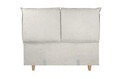 Pat matrimonial, Stockholm, Pillows E, 180x200 cm, saltea tip Pocket, topper memory, Bej