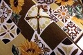 Covor pentru bucatarie, Olivio Tappeti, Carpet Queen 2, Brown Sunflower, 50 x 100 cm, 80% bumbac, 20% poliester, multicolor