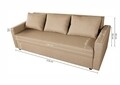 Canapea extensibila Firenze Cappuccino 218x85x85 cm + lada de depozitare