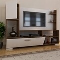 Comoda TV LAVERA, Gauge Concept, 150x30x124 cm, PAL, alb/aluna