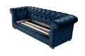 Canapea extensibila Oxford Chesterfield, 88x216x75 cm, 3 locuri, Dark Blue