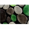 Covor Pebble Koberec Zelena, 80 x 150 cm, 100% poliester, gri/verde/negru