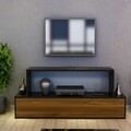 Comoda TV AGCA, Gauge Concept, 153.6x30x51.4 cm, PAL, aluna/negru