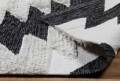 Covor rezistent Eko, AFR 01 - Black, White, 100% bumbac,  80 x 150 cm