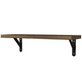 Raft pentru perete Haris, Tera Home, 45x14,5x12 cm, aluna/negru