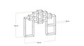 Biblioteca RF.004.004.141, Gauge Concept, 150x20x120 cm, PAL, alb/aluna
