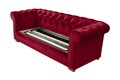 Canapea extensibila Oxford Chesterfield, 88x216x75 cm, 3 locuri, Red