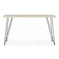 Consola, District, Bizzotto, 140x39x79 cm, otel/lemn de arbore de cauciuc