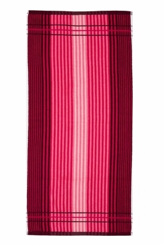 Prosop de plaja Lines, Heinner, 70 x 140 cm, 80% bumbac/ 20% poliester, roz