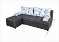 Coltar extensibil  reversibil Modena Grey Blue Anemone 206 x 145 x 80 cm cu lada de depozitare