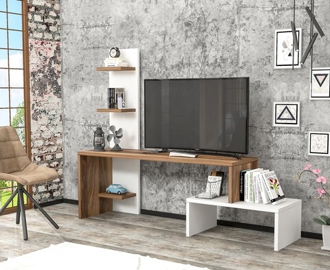 Mobilier living Raffline, 1 corp, 124x30x100 cm, PAL , maro
