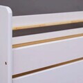 Pat multifunctional pentru o persoana, 90x200 cm, Surf, Inter Link, lemn, alb