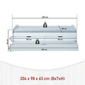 Pat multifunctional pentru o persoana cu 2 sertare si spatiu de depozitare/pat suplimentar, 90x200 cm, Ried, Inter Link, lemn, alb