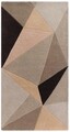 Covor Frame Bedora, 80x150 cm, 100% lana, multicolor, finisat manual