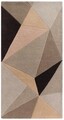 Covor Frame Bedora, 80x150 cm, 100% lana, multicolor, finisat manual