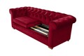 Canapea extensibila Oxford Chesterfield, 88x216x75 cm, 3 locuri, Red