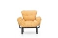 Fotoliu extensibil Nitta Single, Futon,135x70 cm,metal, mustar