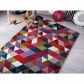 Covor Prism Pink/Multi, Flair Rugs, 120x170 cm, 100% lana, multicolor