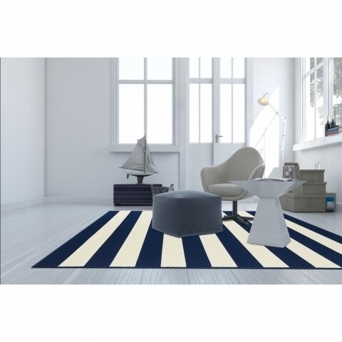 Covor indoor outdoor Floorita STRIPES NAVY 133X190