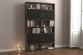 Biblioteca RF.004.004.141, Gauge Concept, 93x22x150 cm, PAL, maro inchis/negru